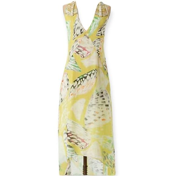 Anthropologie Leifsdottir Shell Silk Butterfly Wing Dress - Picture 2 of 15